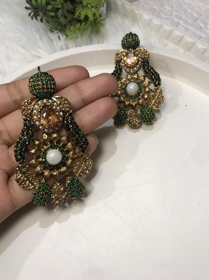 Shahi Panna Danglers