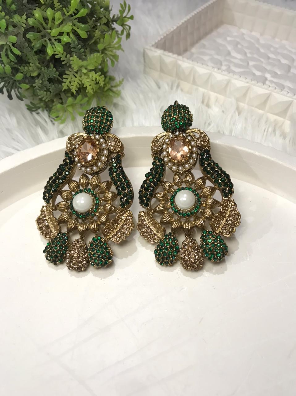 Shahi Panna Danglers