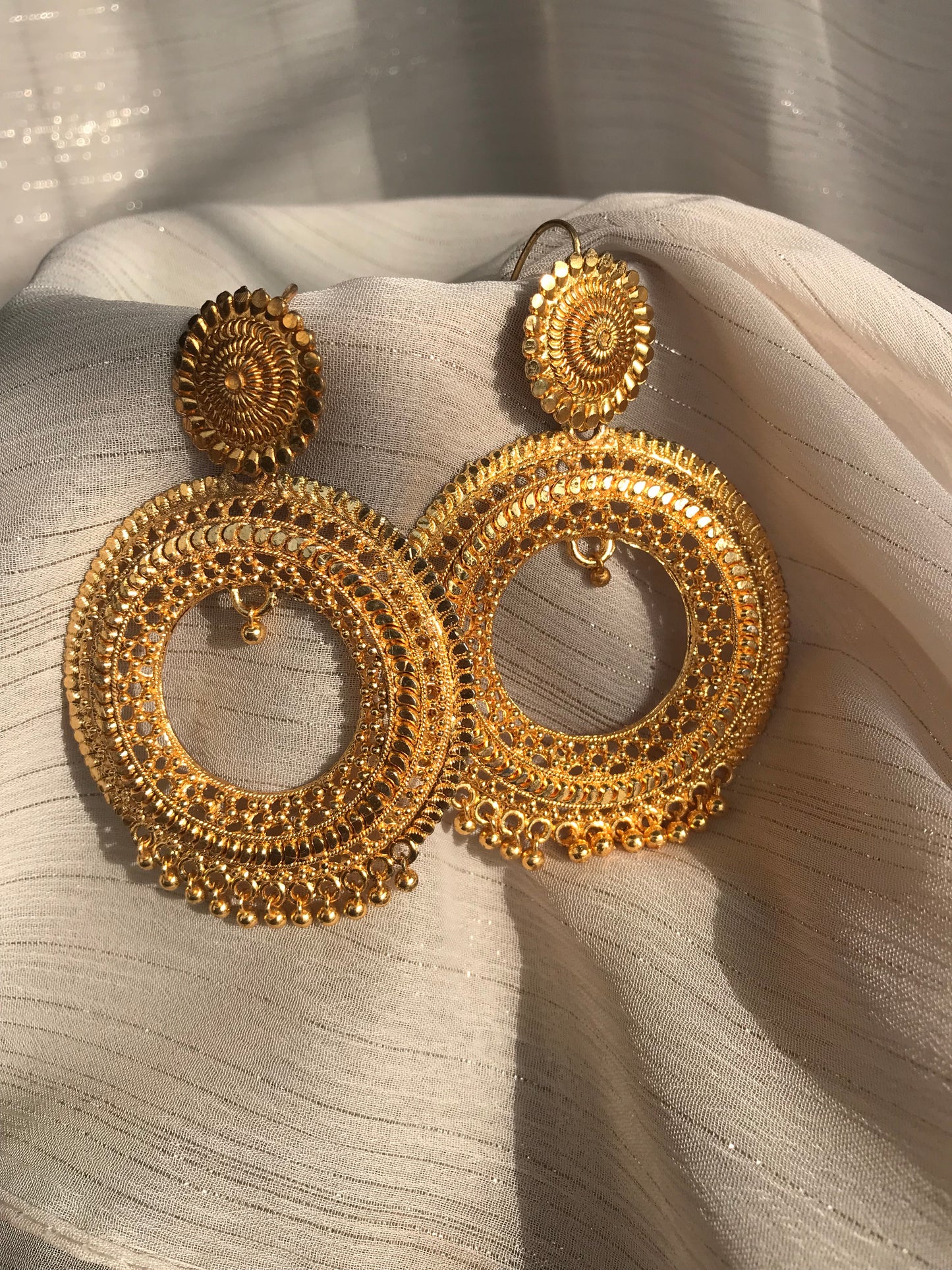 Sunburst Circle Hoops