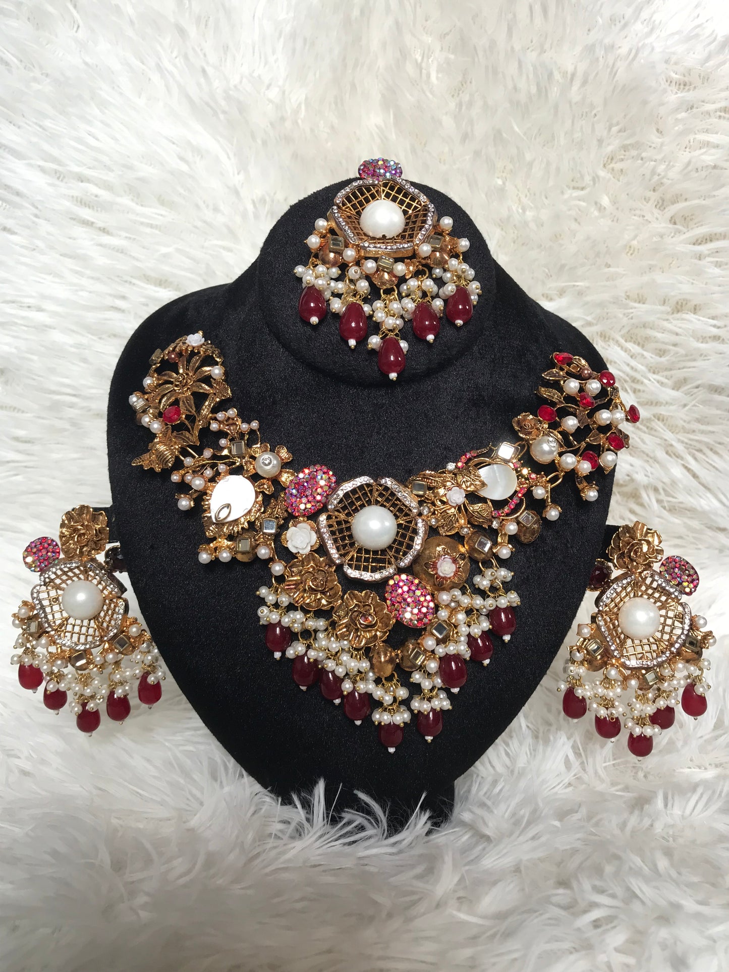 Ruby Pearl Chandelier