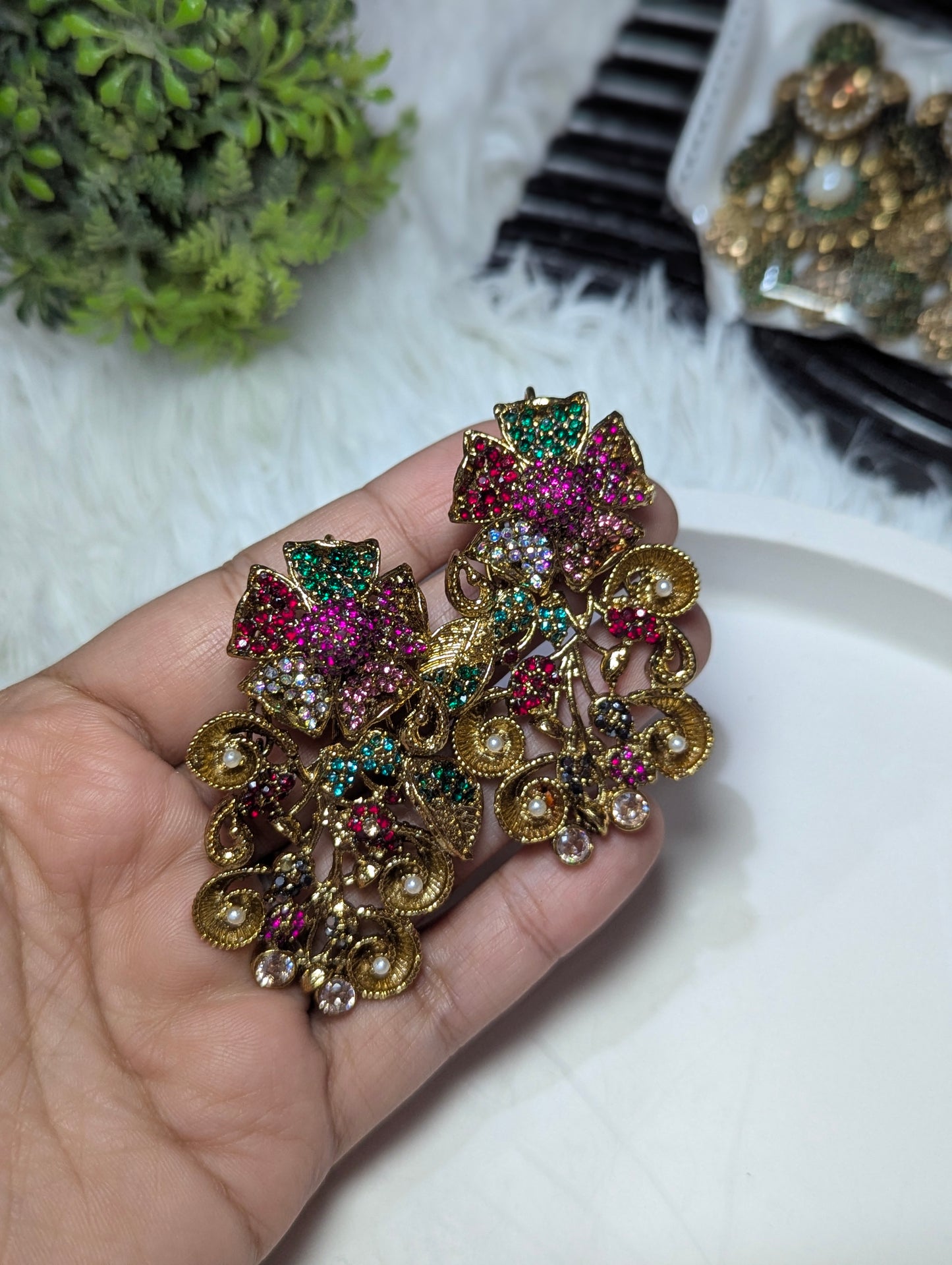 Peacock Bloom Chandelier