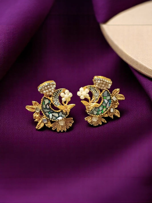 Crescent Mosaic Studs