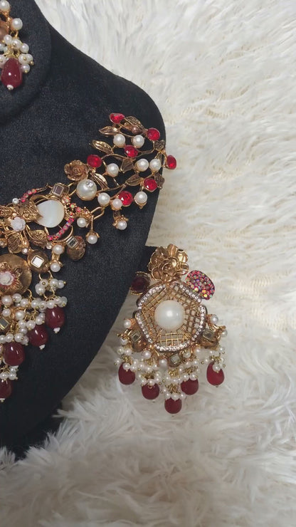 Ruby Pearl Chandelier